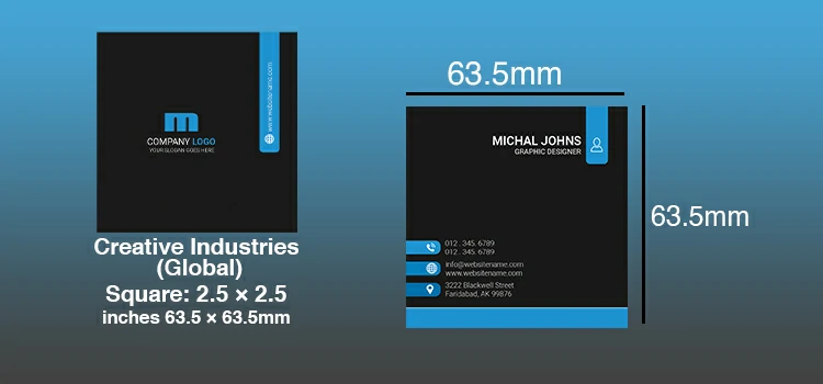 Creative Industries- business card size