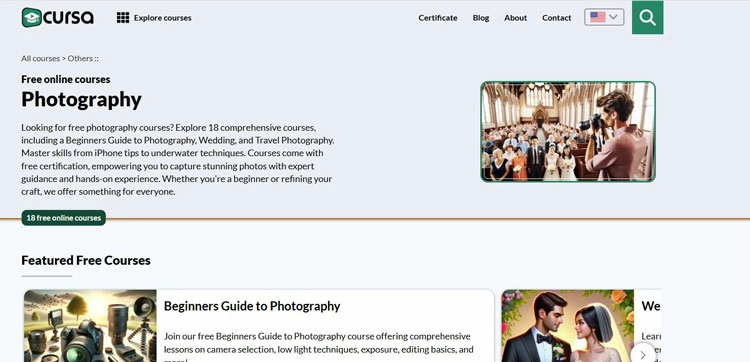 Cursa App- Free Photography Training