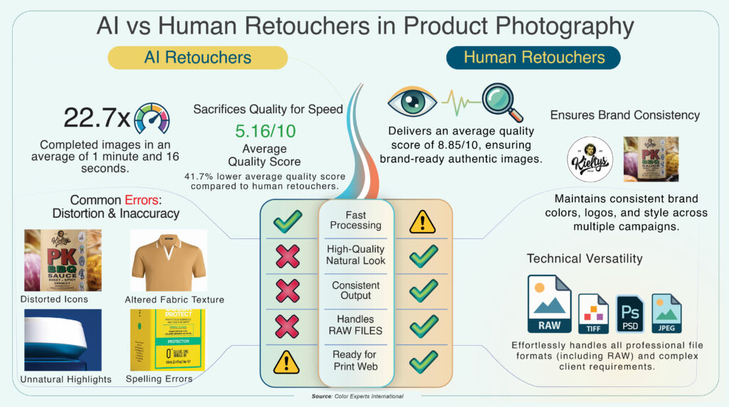 AI vs Human Retouchers in Product Photography by CEI Post-Production