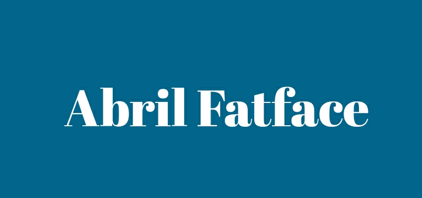 Abril Fatface