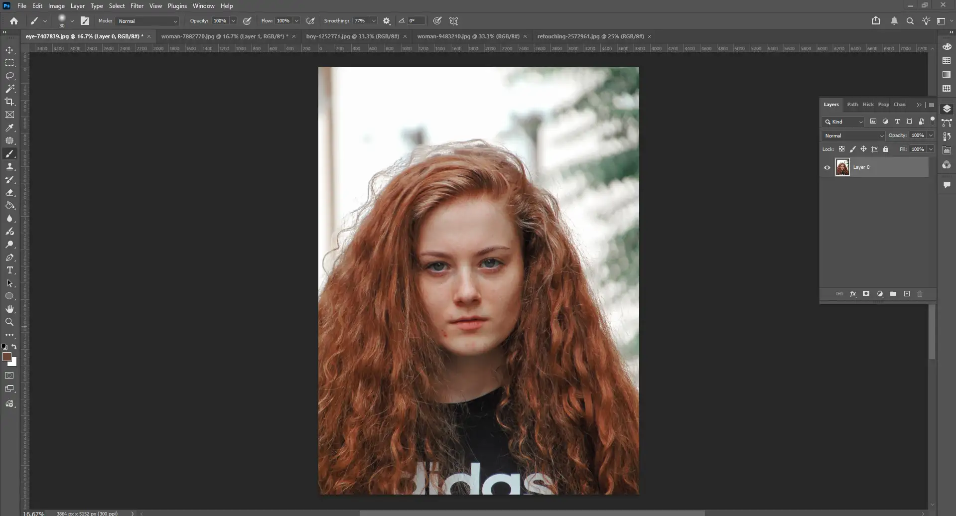 1 open image in photoshop