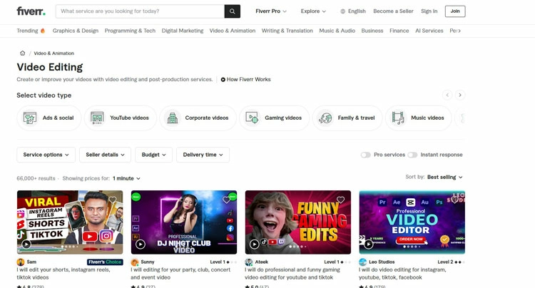 Fiverr Pro Video Editors