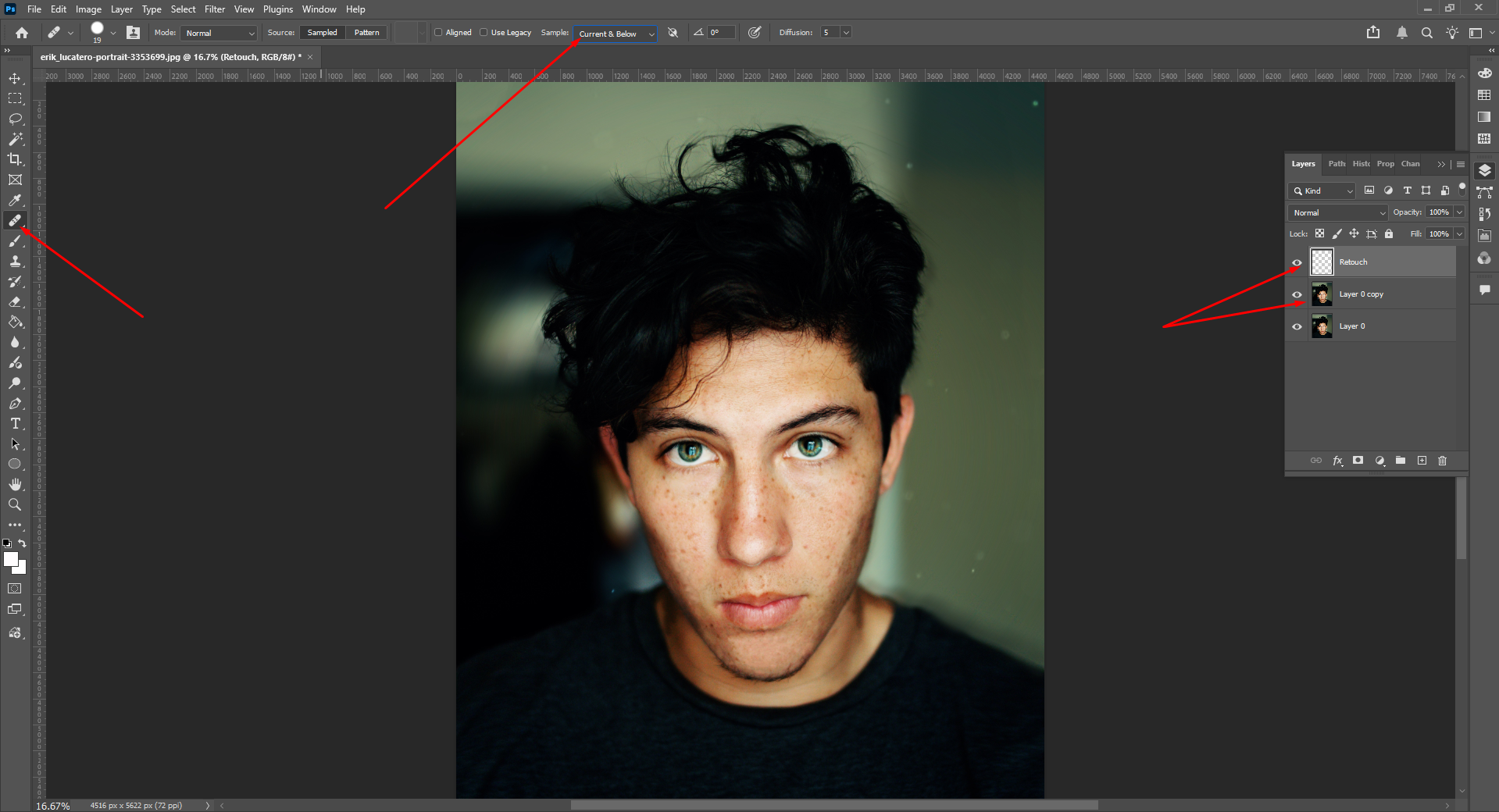 Use Spot Healing Brush before.webp