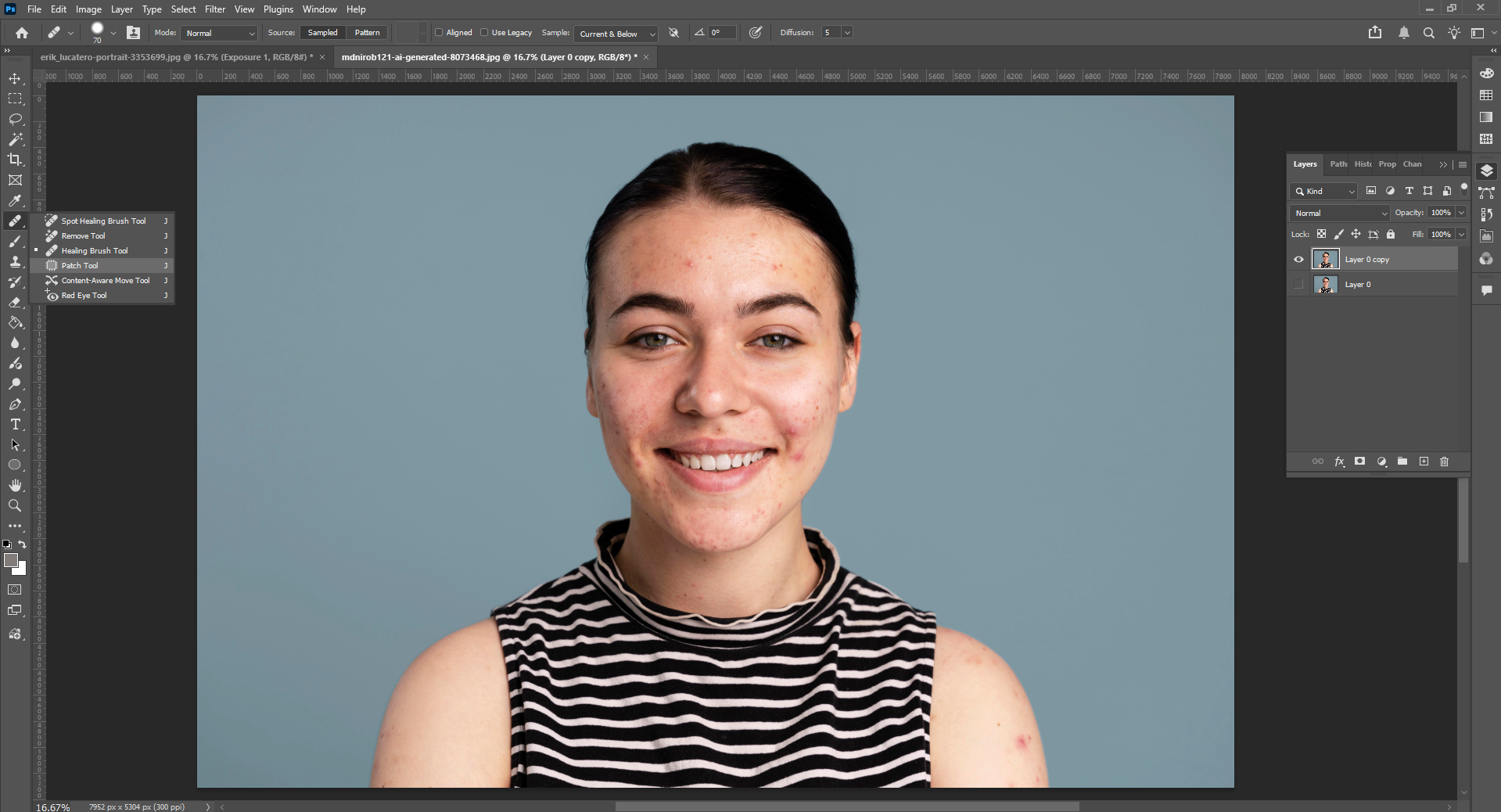 remove spot utilizing patch tool before.webp